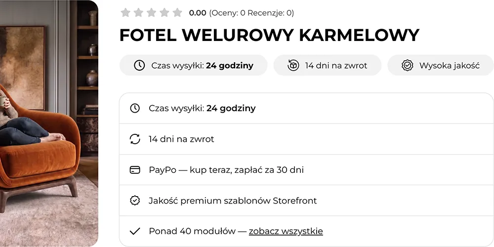 Ikony na karcie produktu