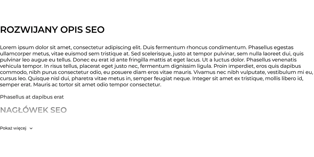 Rozwijane opisy SEO